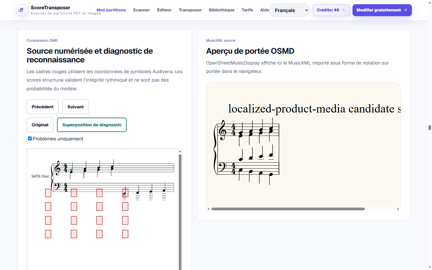 Numérisez une partition papier, vérifiez-la puis créez du Jianpu dans l’interface réelle du produit